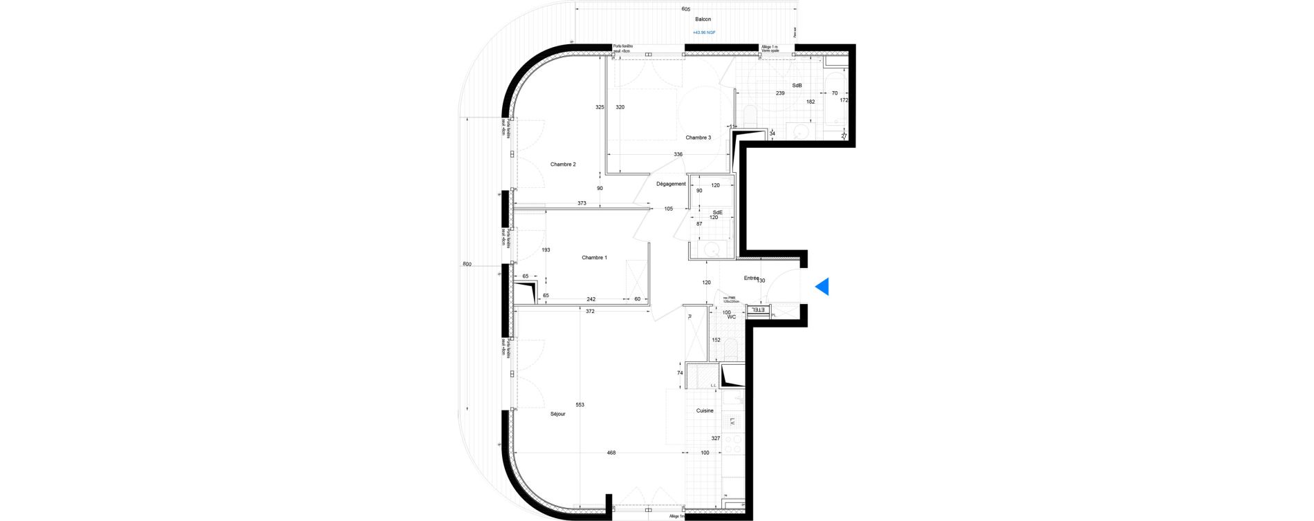 Appartement T4 de 81,90 m2 &agrave; Villeneuve-La-Garenne Jean jaures