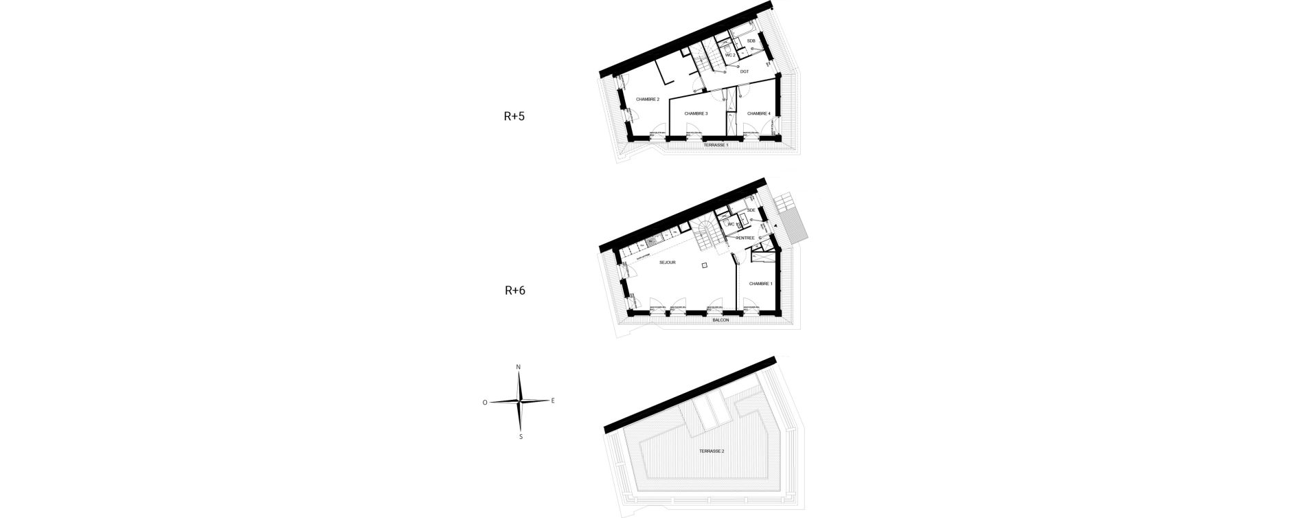 Duplex T5 de 120,40 m2 &agrave; Paris 