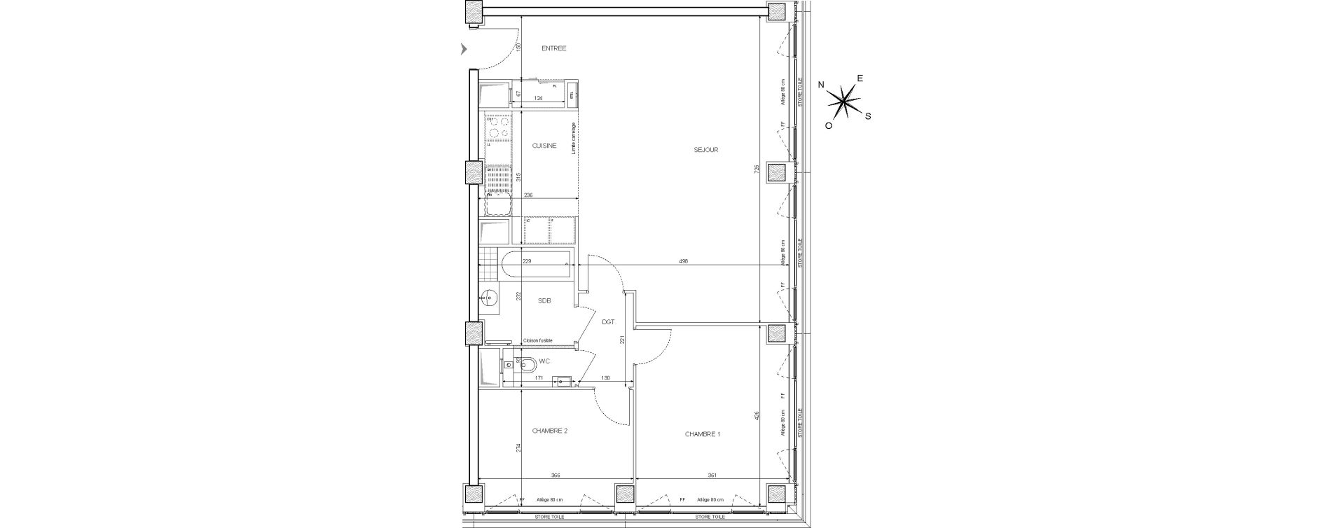 Appartement T3 de 80,15 m2 &agrave; Paris 