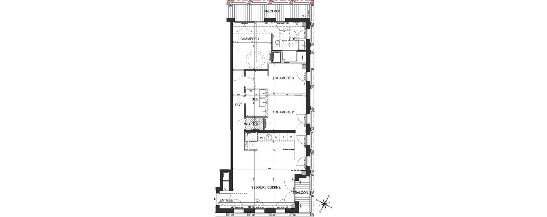 Appartement T4 de 81,73 m2 &agrave; Paris 