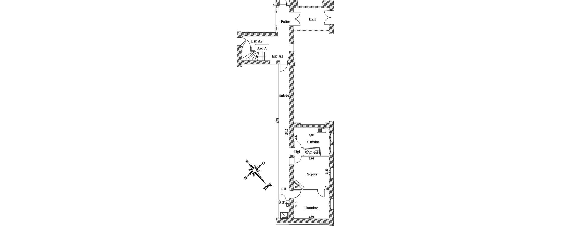 Appartement T2 de 59,10 m2 &agrave; Paris 