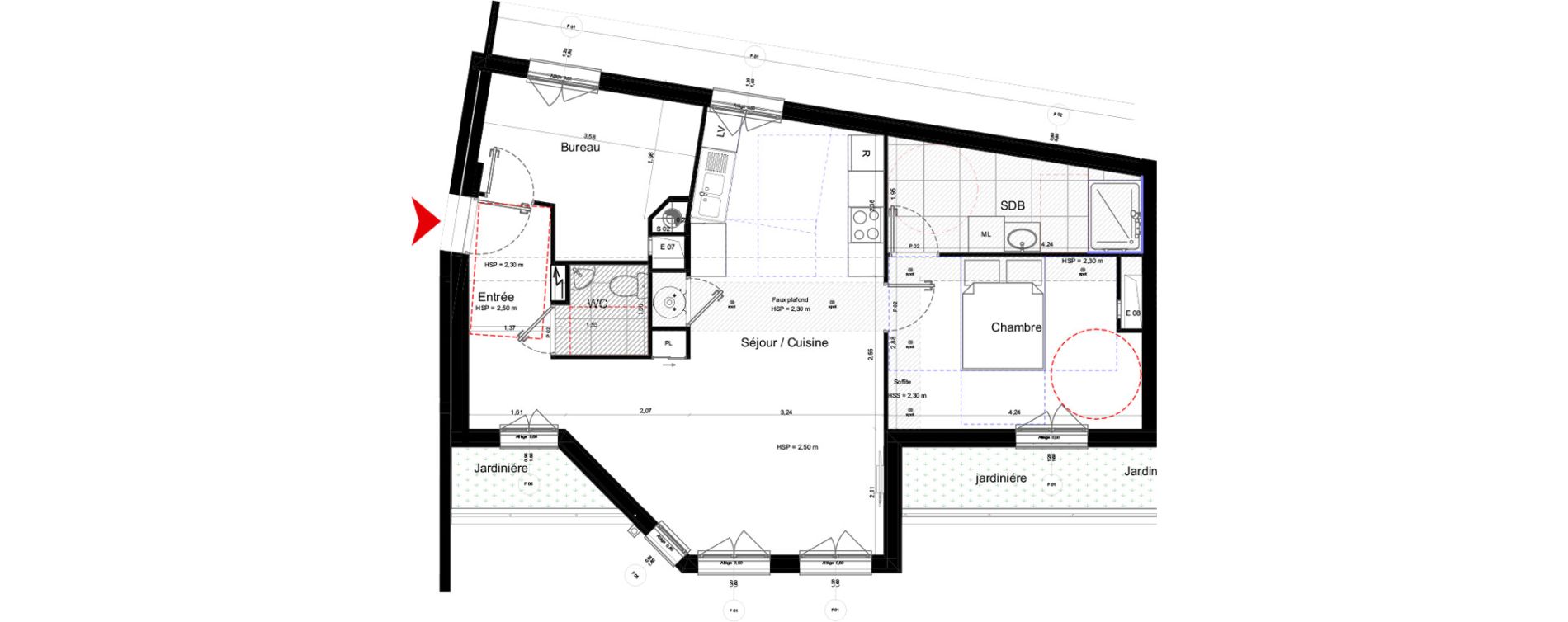 Appartement T3 de 63,13 m2 &agrave; Paris 
