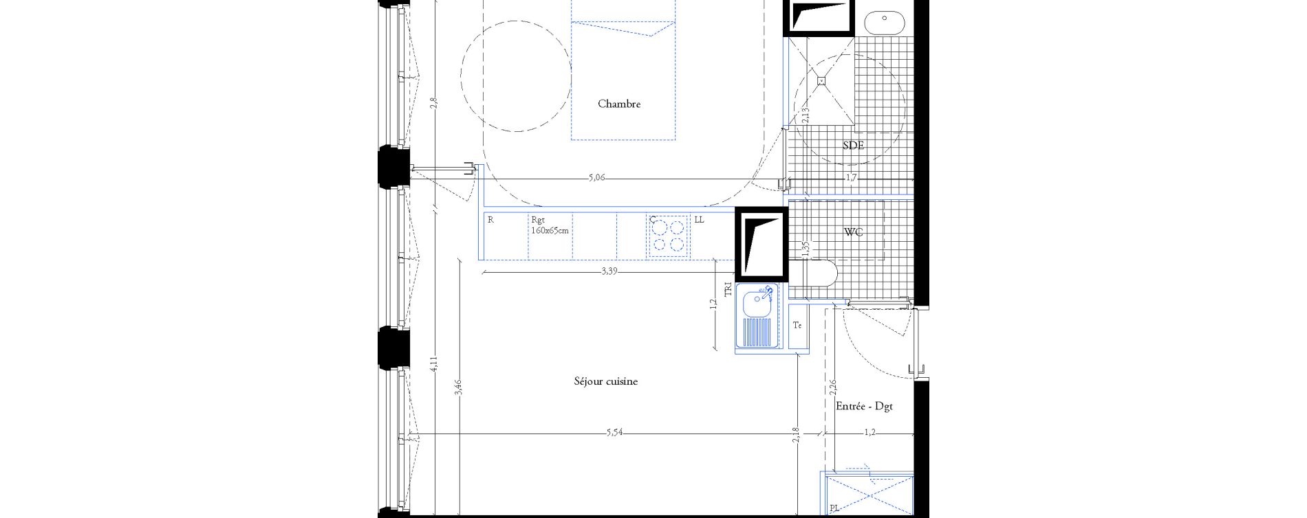 Appartement T2 de 45,20 m2 &agrave; Paris 