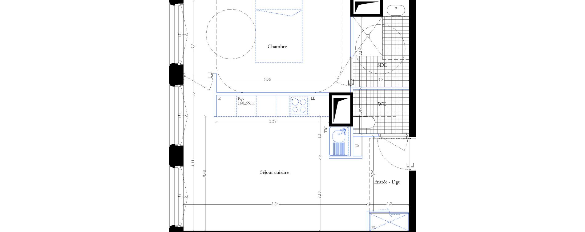 Appartement T2 de 45,20 m2 &agrave; Paris 