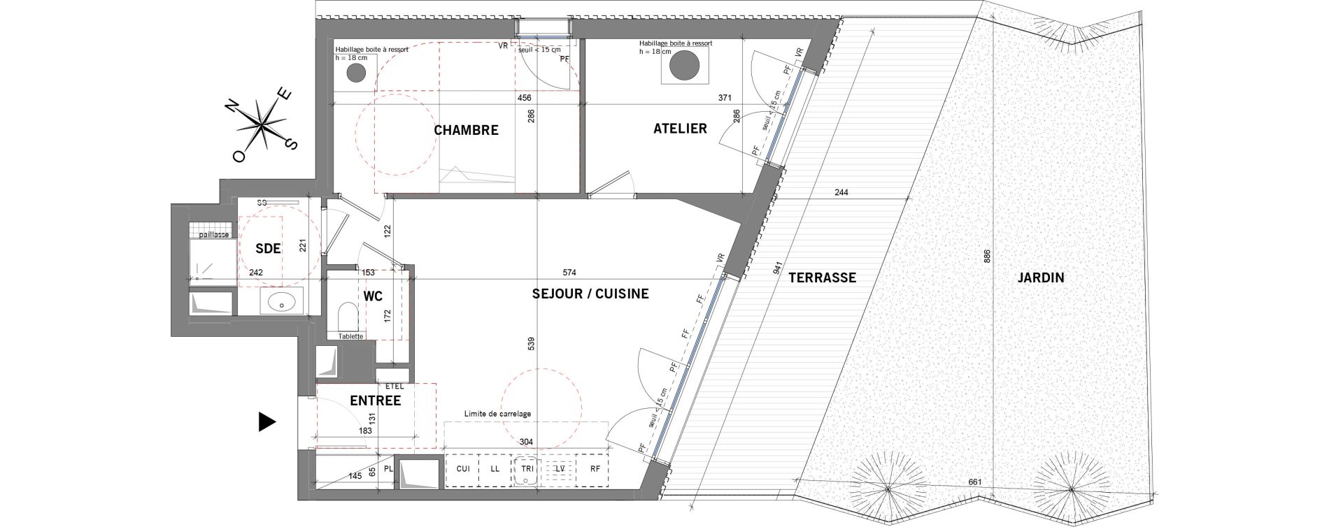Appartement T3 de 61,60 m2 &agrave; Paris 