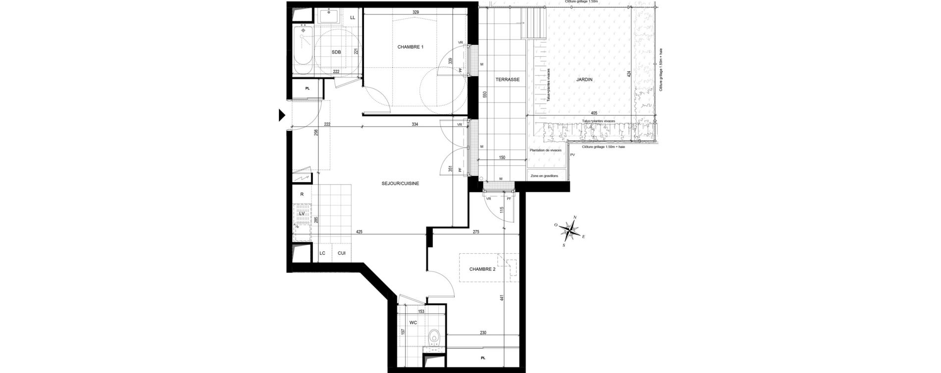 Appartement T3 de 59,60 m2 &agrave; Avon Centre