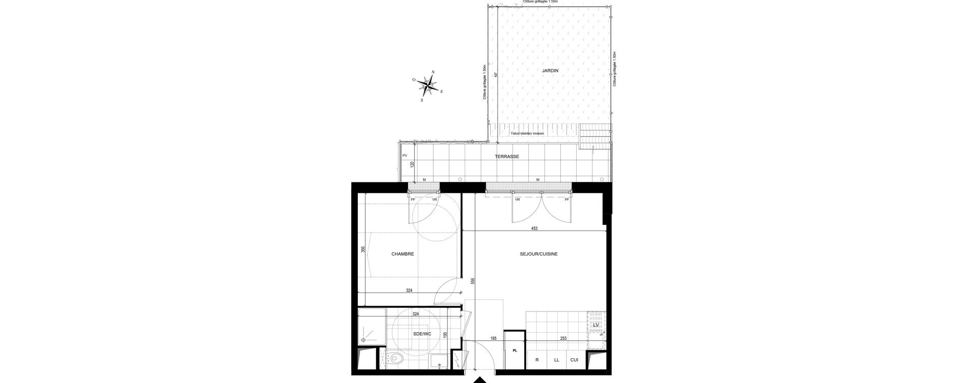 Appartement T2 de 41,60 m2 &agrave; Avon Centre