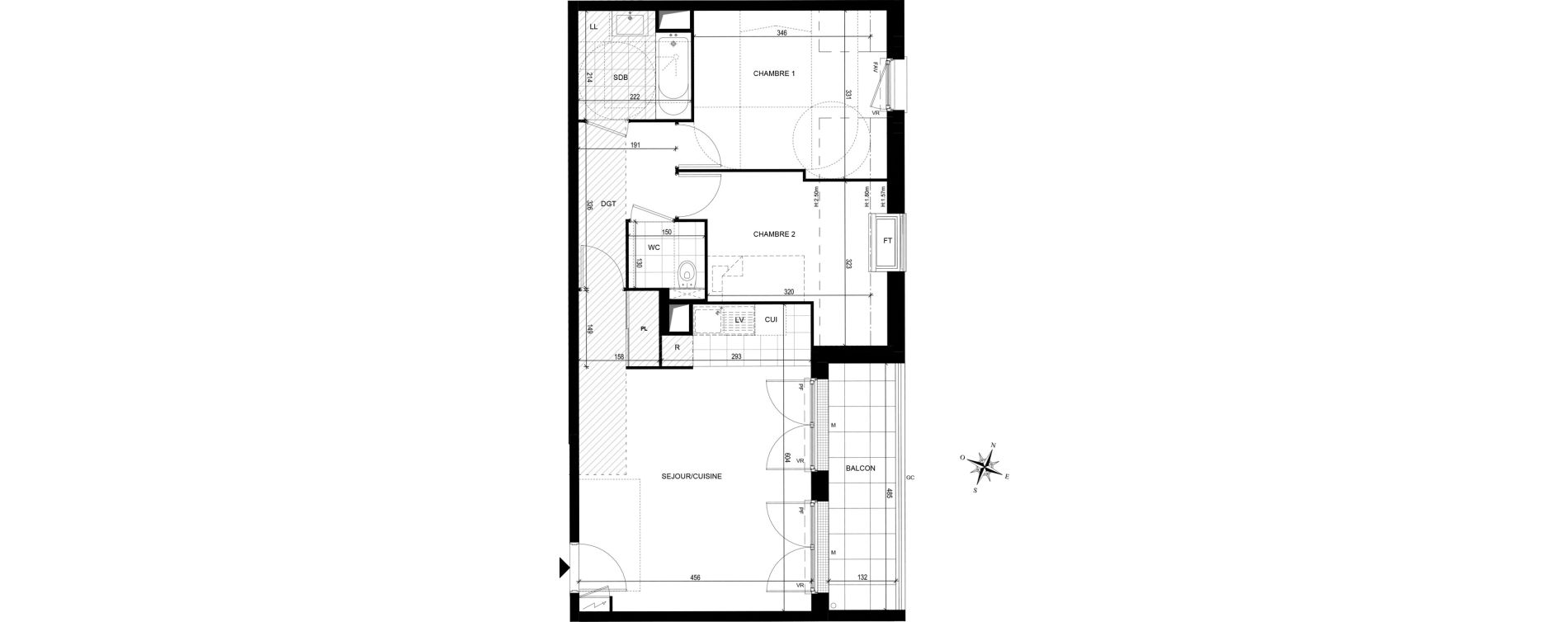 Appartement T3 de 59,70 m2 &agrave; Avon Centre