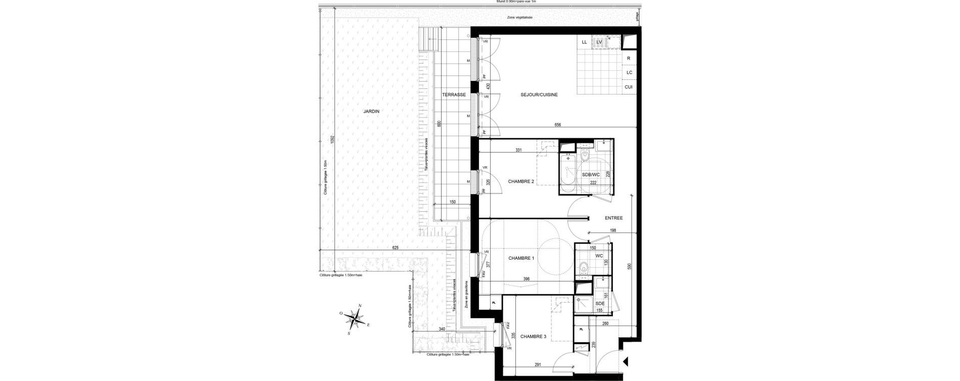 Appartement T4 de 85,20 m2 &agrave; Avon Centre