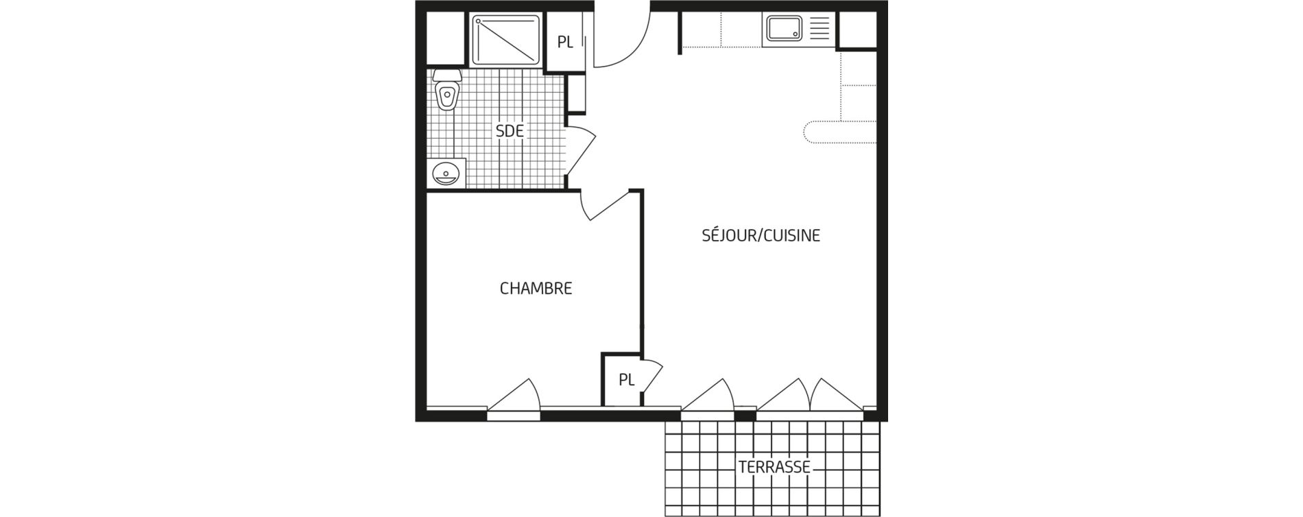 Appartement T2 de 43,68 m2 &agrave; Bagneaux-Sur-Loing Centre