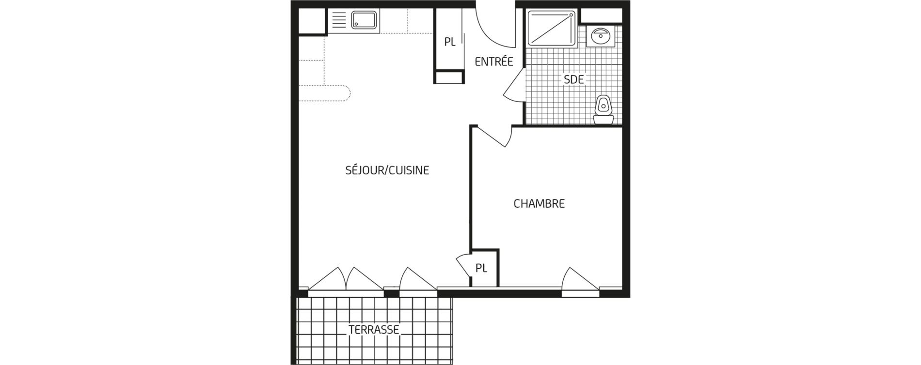 Appartement T2 de 44,29 m2 &agrave; Bagneaux-Sur-Loing Centre