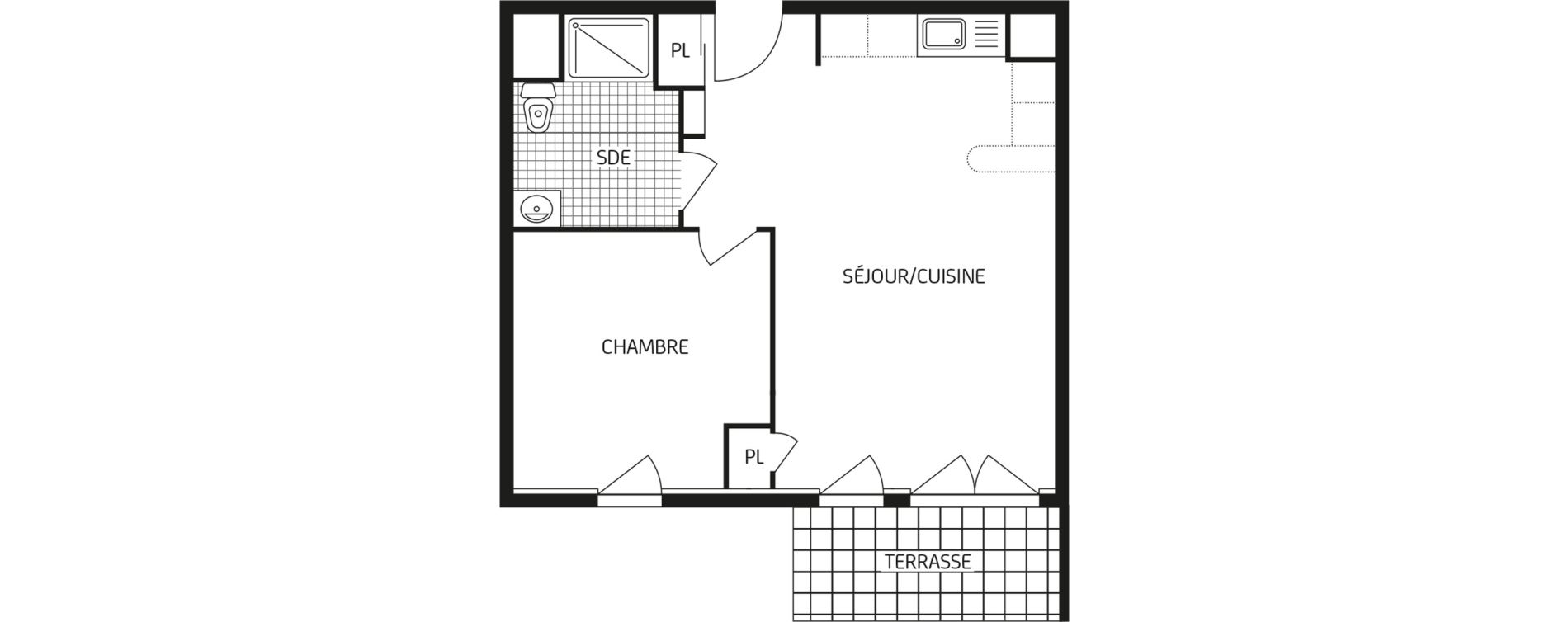 Appartement T2 de 43,74 m2 &agrave; Bagneaux-Sur-Loing Centre