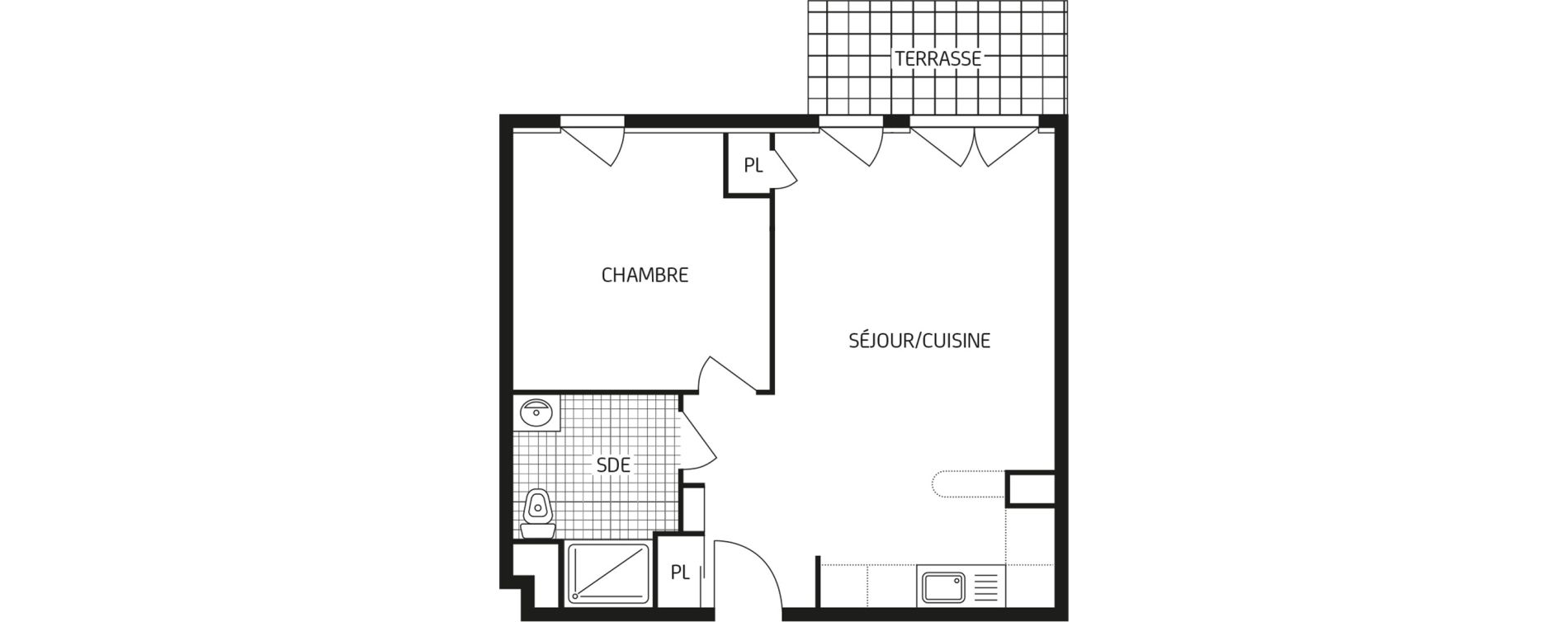 Appartement T2 de 43,80 m2 &agrave; Bagneaux-Sur-Loing Centre