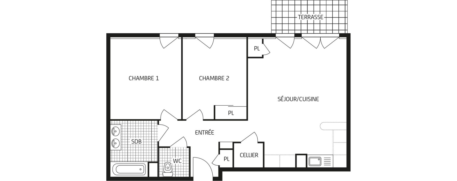 Appartement T3 de 63,27 m2 &agrave; Bagneaux-Sur-Loing Centre