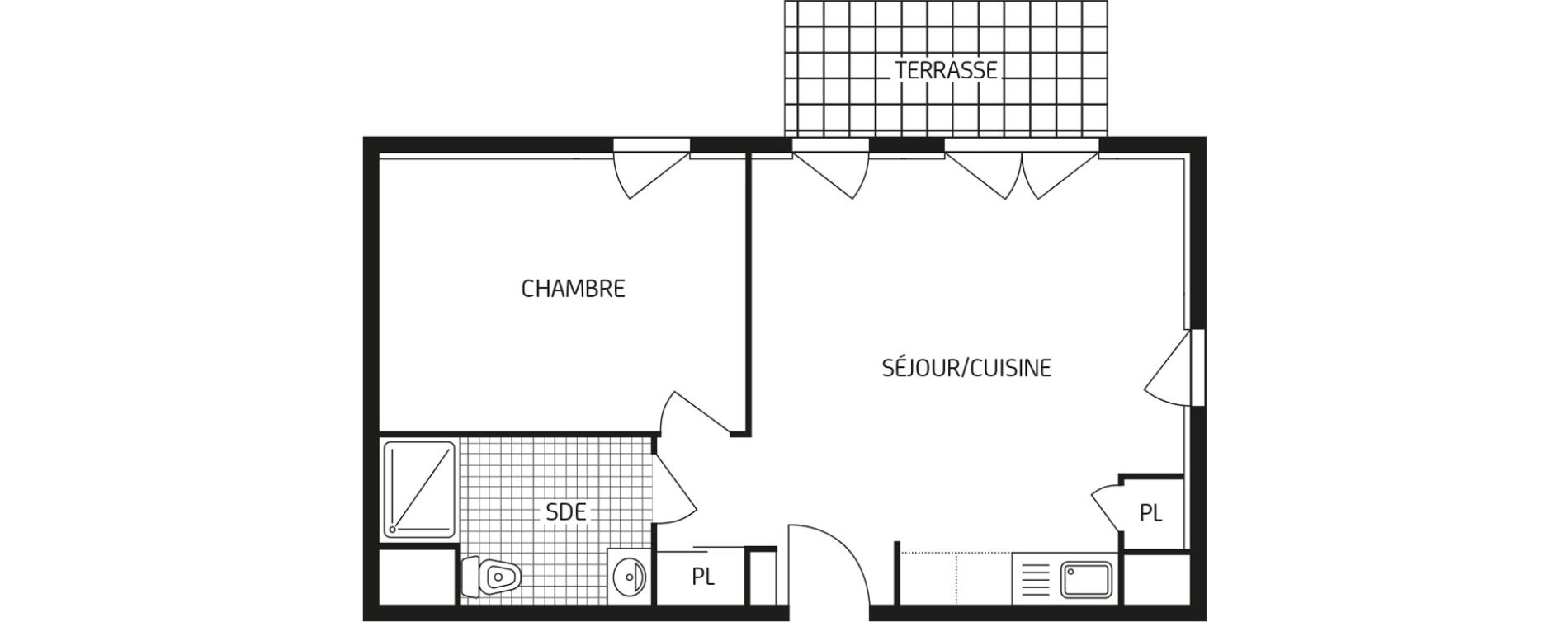 Appartement T2 de 42,27 m2 &agrave; Bagneaux-Sur-Loing Centre
