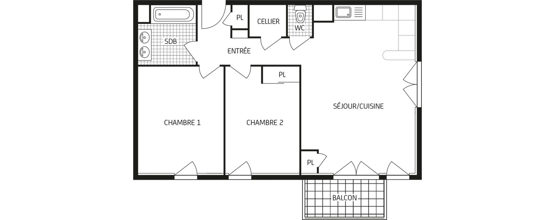 Appartement T3 de 63,26 m2 &agrave; Bagneaux-Sur-Loing Centre