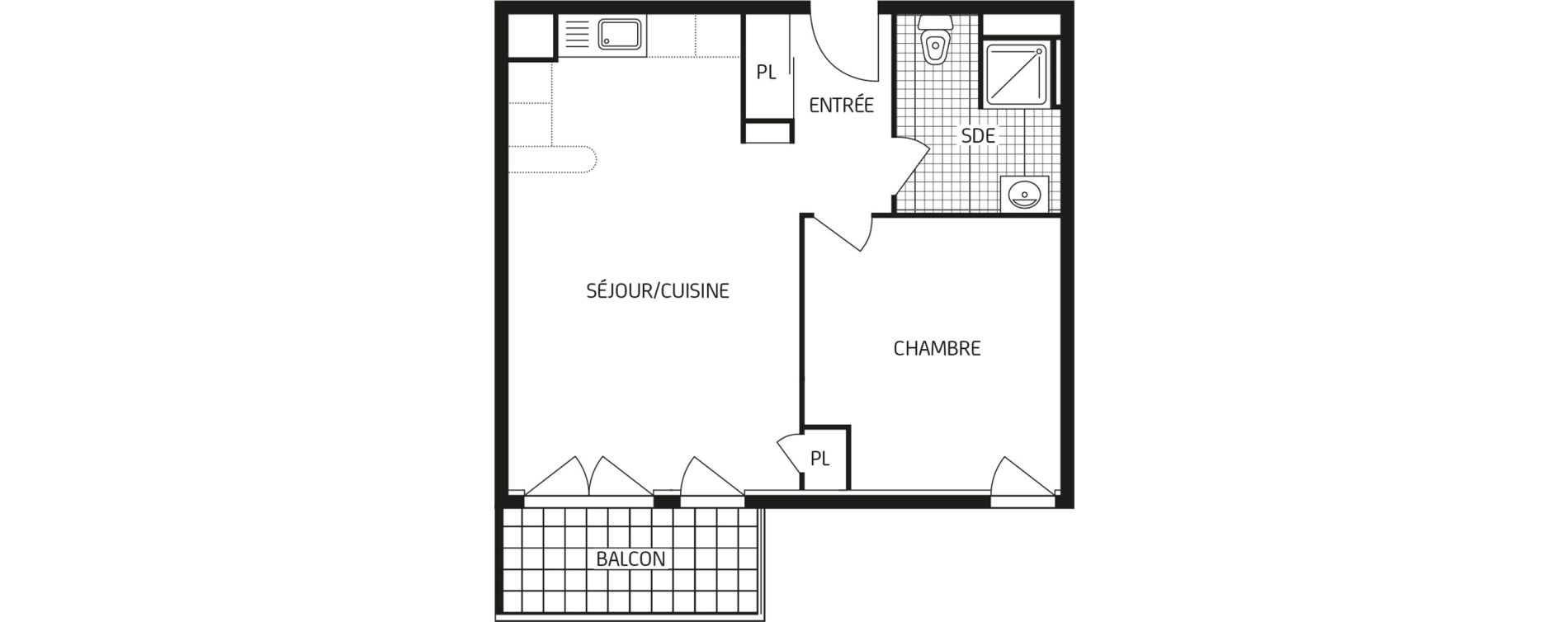 Appartement T2 de 44,08 m2 &agrave; Bagneaux-Sur-Loing Centre