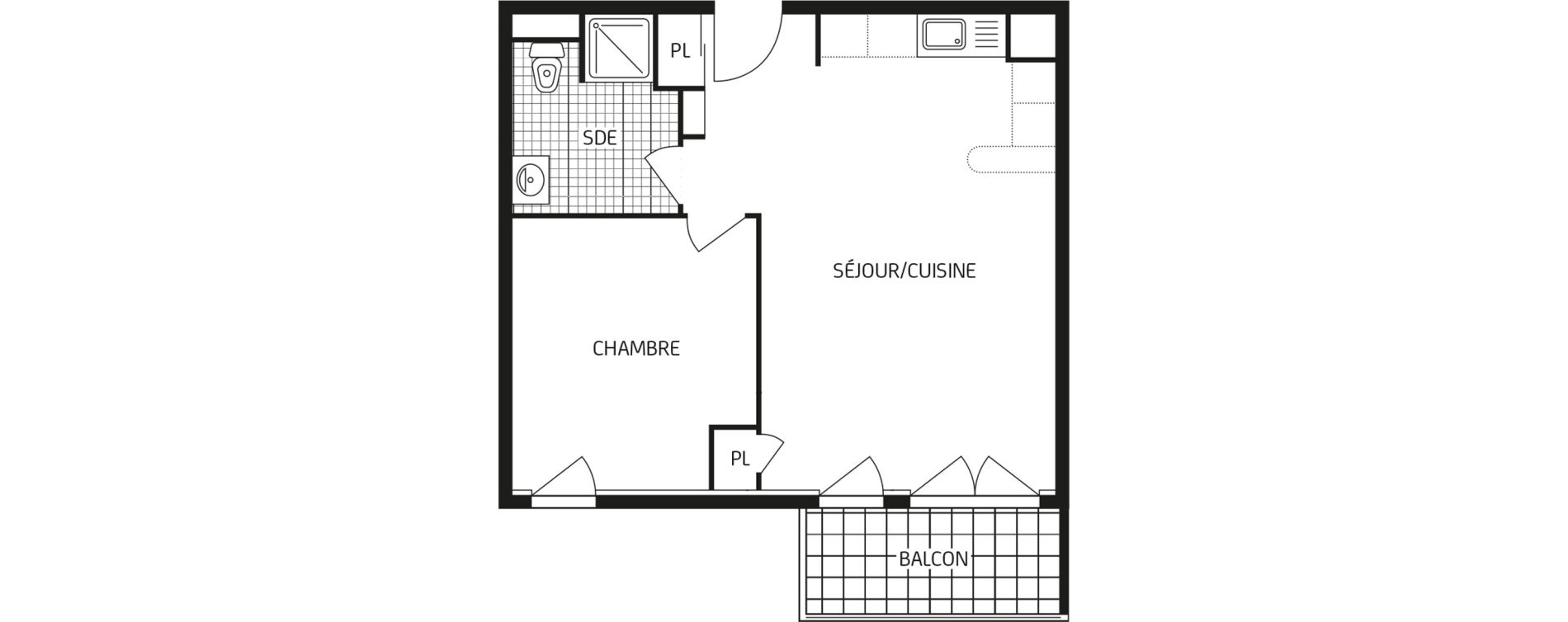 Appartement T2 de 43,97 m2 &agrave; Bagneaux-Sur-Loing Centre