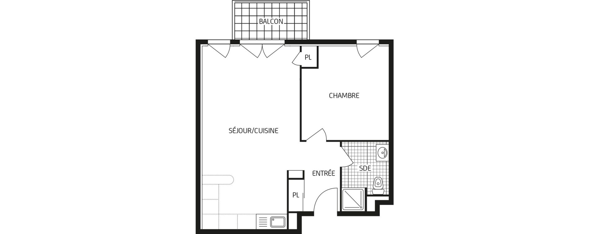 Appartement T2 de 45,62 m2 &agrave; Bagneaux-Sur-Loing Centre
