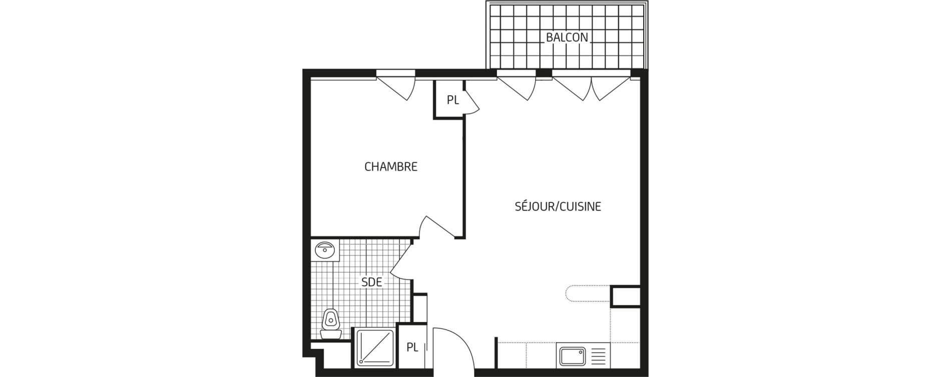 Appartement T2 de 43,80 m2 &agrave; Bagneaux-Sur-Loing Centre