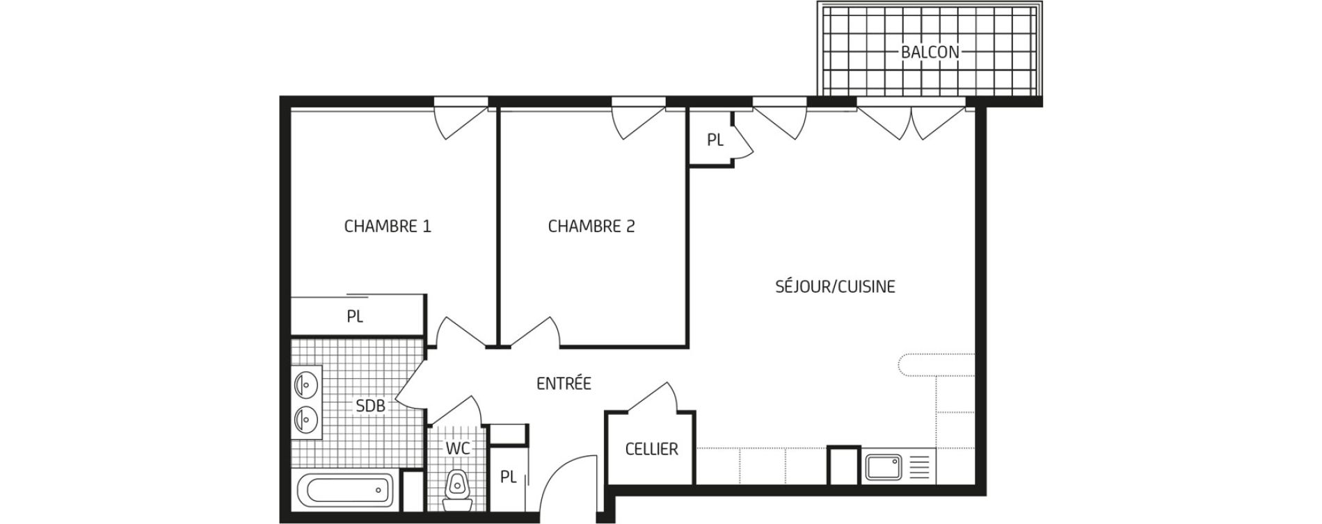 Appartement T3 de 63,33 m2 &agrave; Bagneaux-Sur-Loing Centre