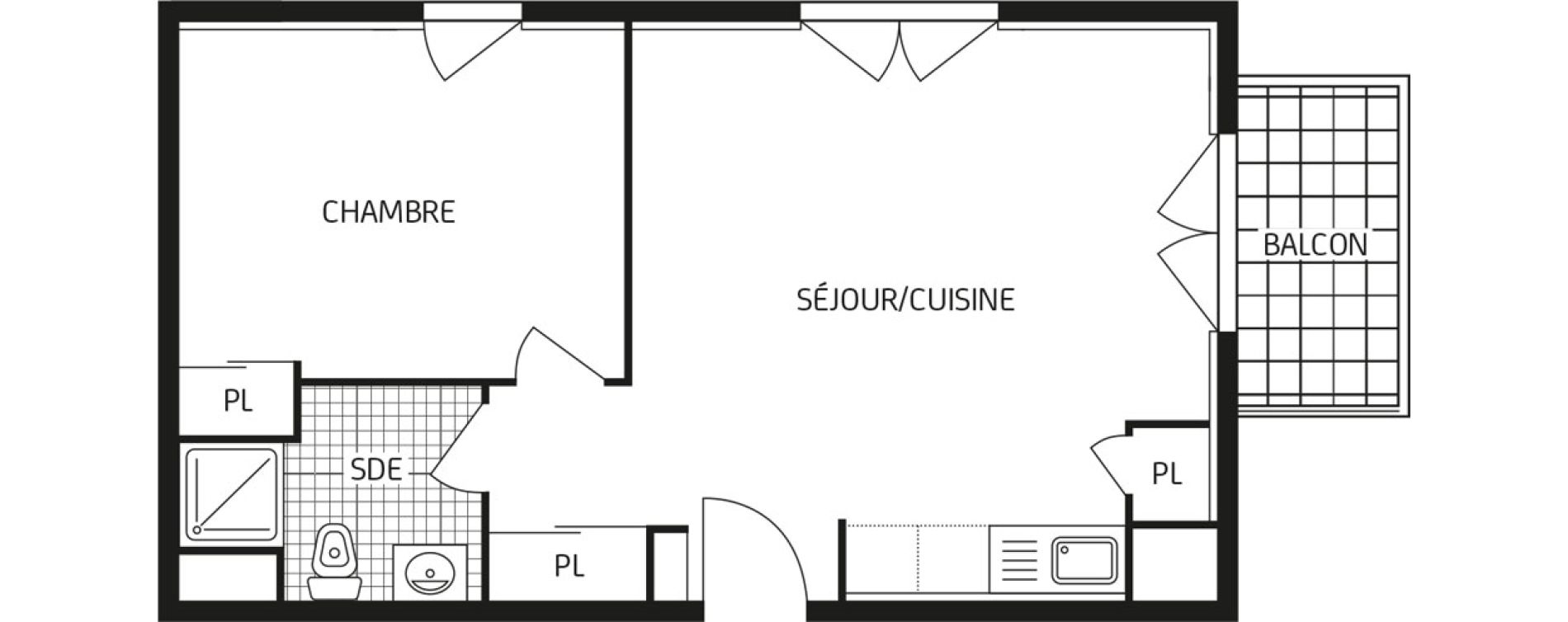 Appartement T2 de 42,05 m2 &agrave; Bagneaux-Sur-Loing Centre