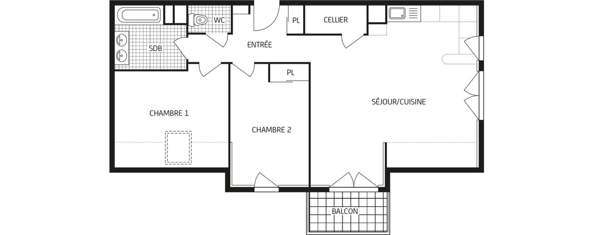 Appartement T3 de 66,67 m2 &agrave; Bagneaux-Sur-Loing Centre