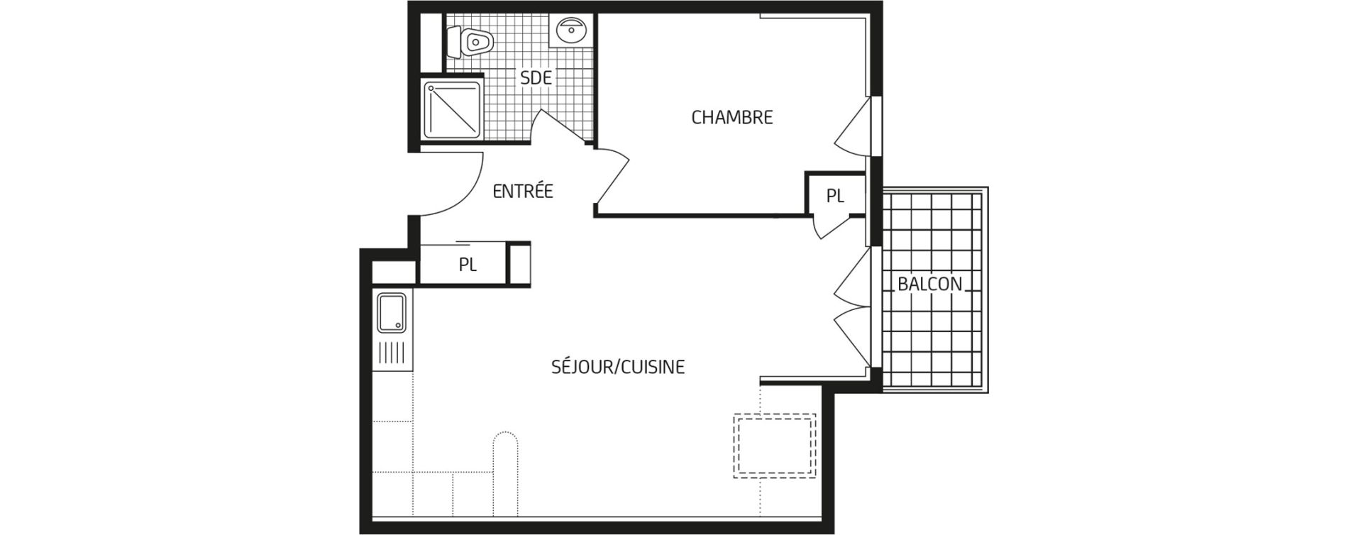 Appartement T2 de 42,77 m2 &agrave; Bagneaux-Sur-Loing Centre