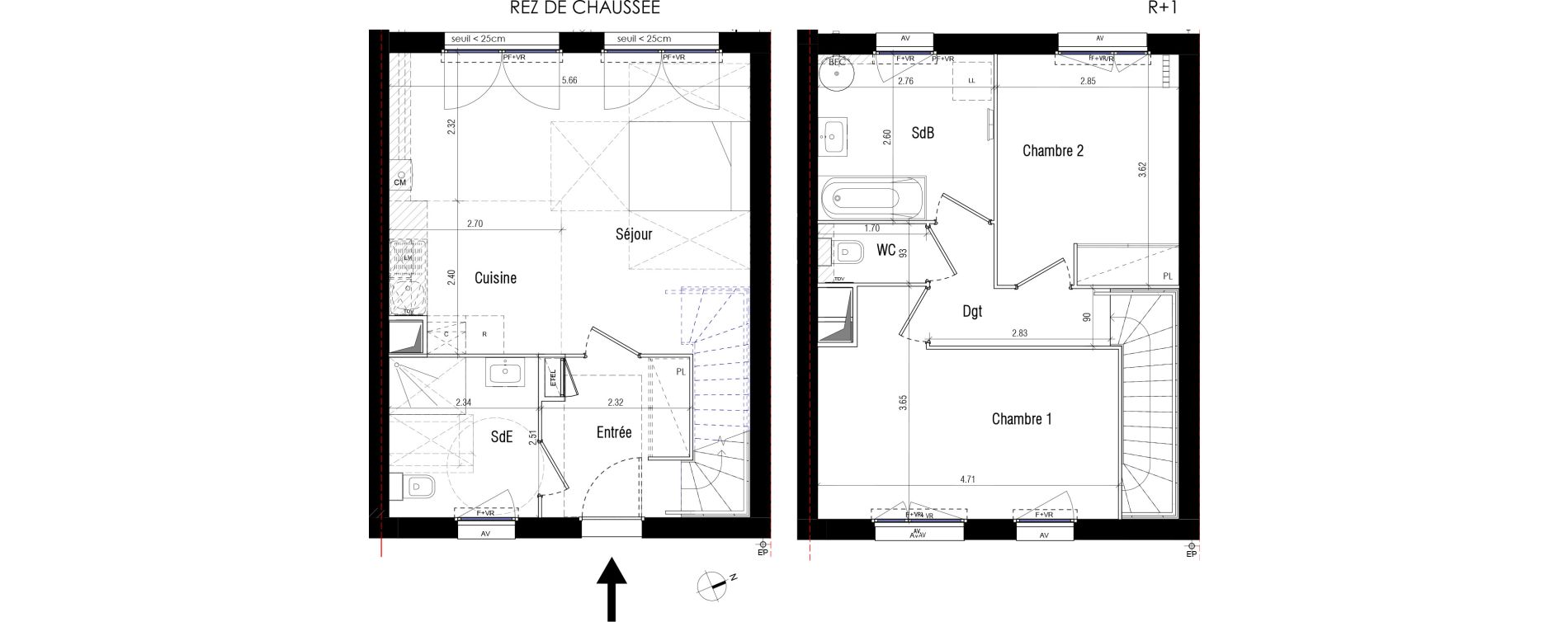 Maison T3 de 73,90 m2 &agrave; Boissise-Le-Roi Centre