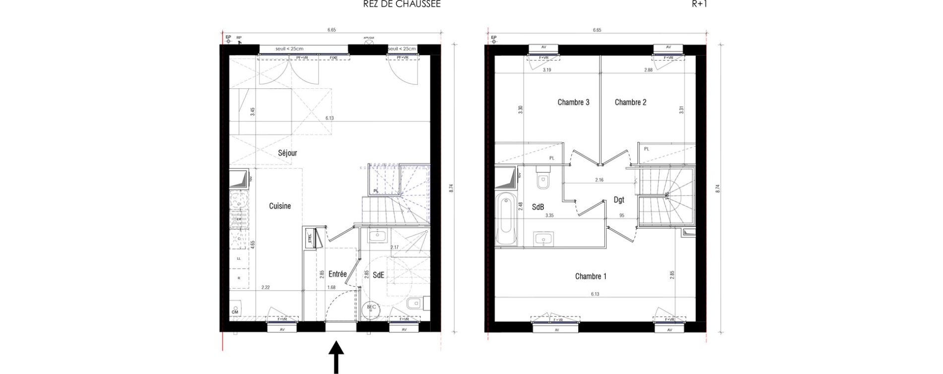 Maison T4 de 90,17 m2 &agrave; Boissise-Le-Roi Centre