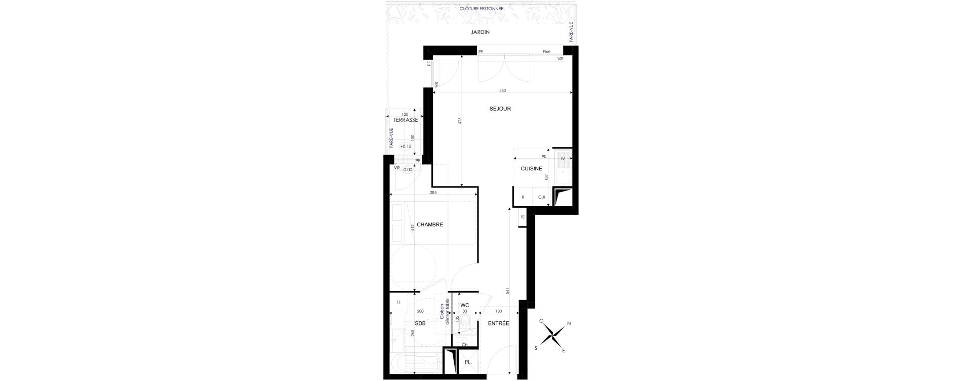 Appartement T2 de 46,03 m2 &agrave; Brie-Comte-Robert Centre