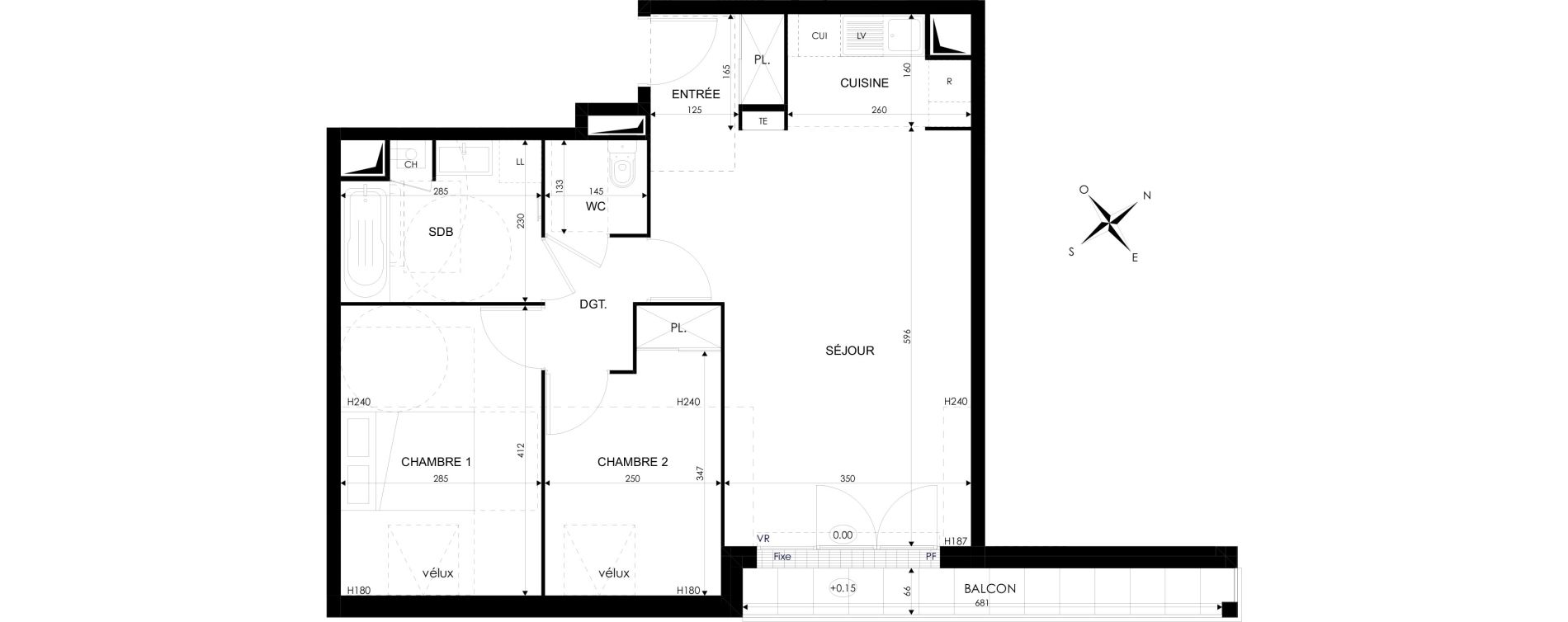 Appartement T3 de 61,35 m2 &agrave; Brie-Comte-Robert Centre