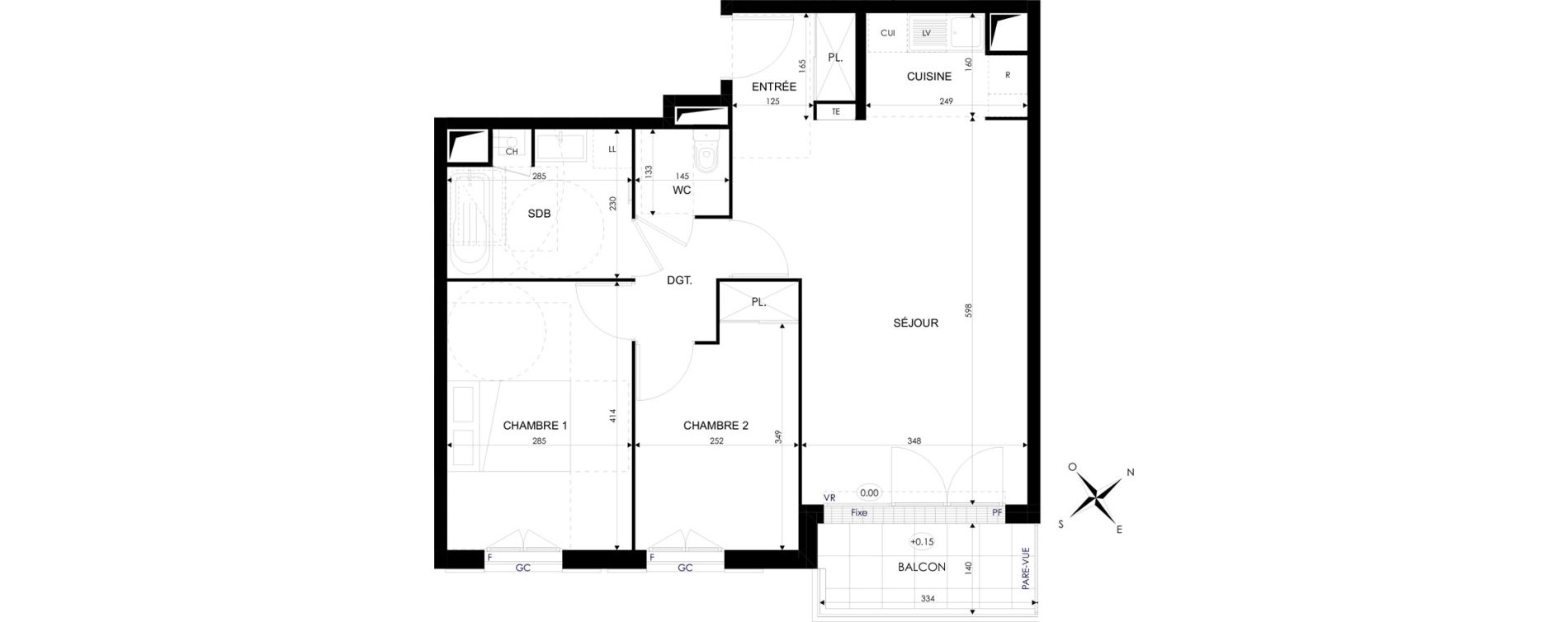 Appartement T3 de 61,41 m2 &agrave; Brie-Comte-Robert Centre