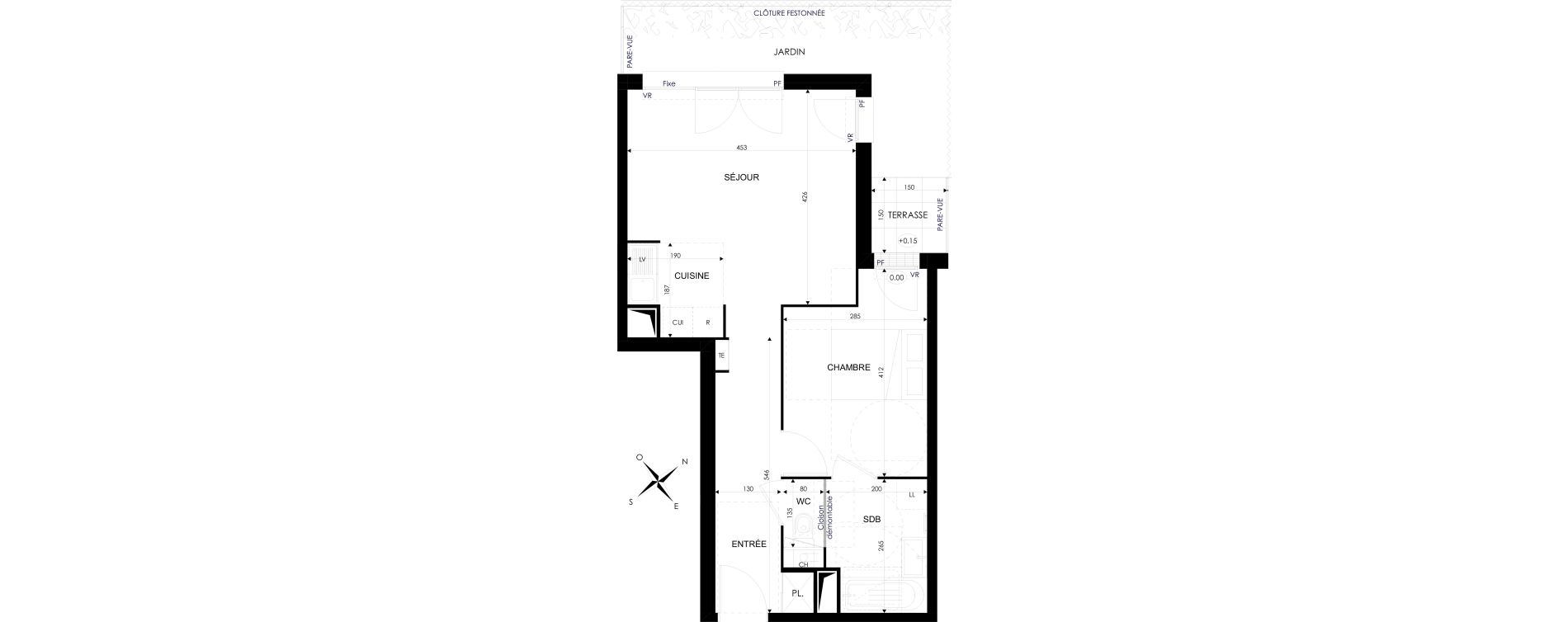 Appartement T2 de 45,29 m2 &agrave; Brie-Comte-Robert Centre