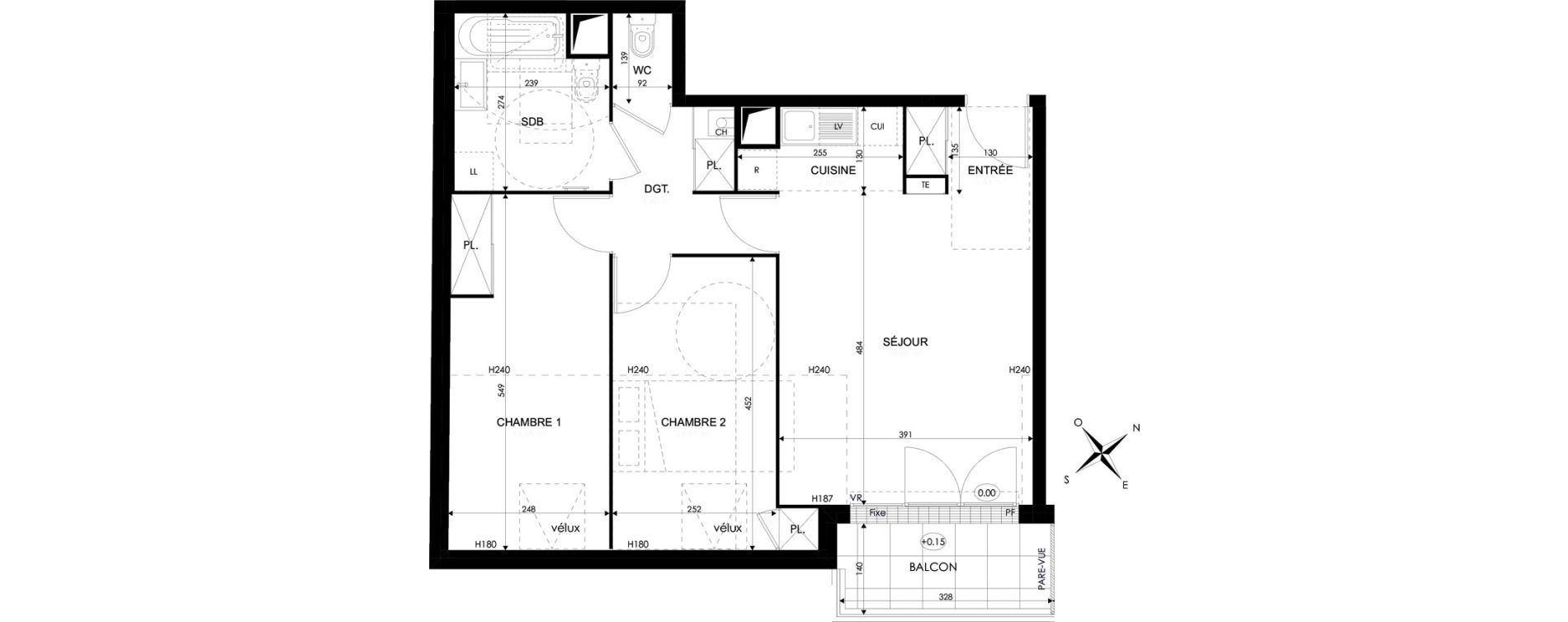 Appartement T3 de 61,53 m2 &agrave; Brie-Comte-Robert Centre