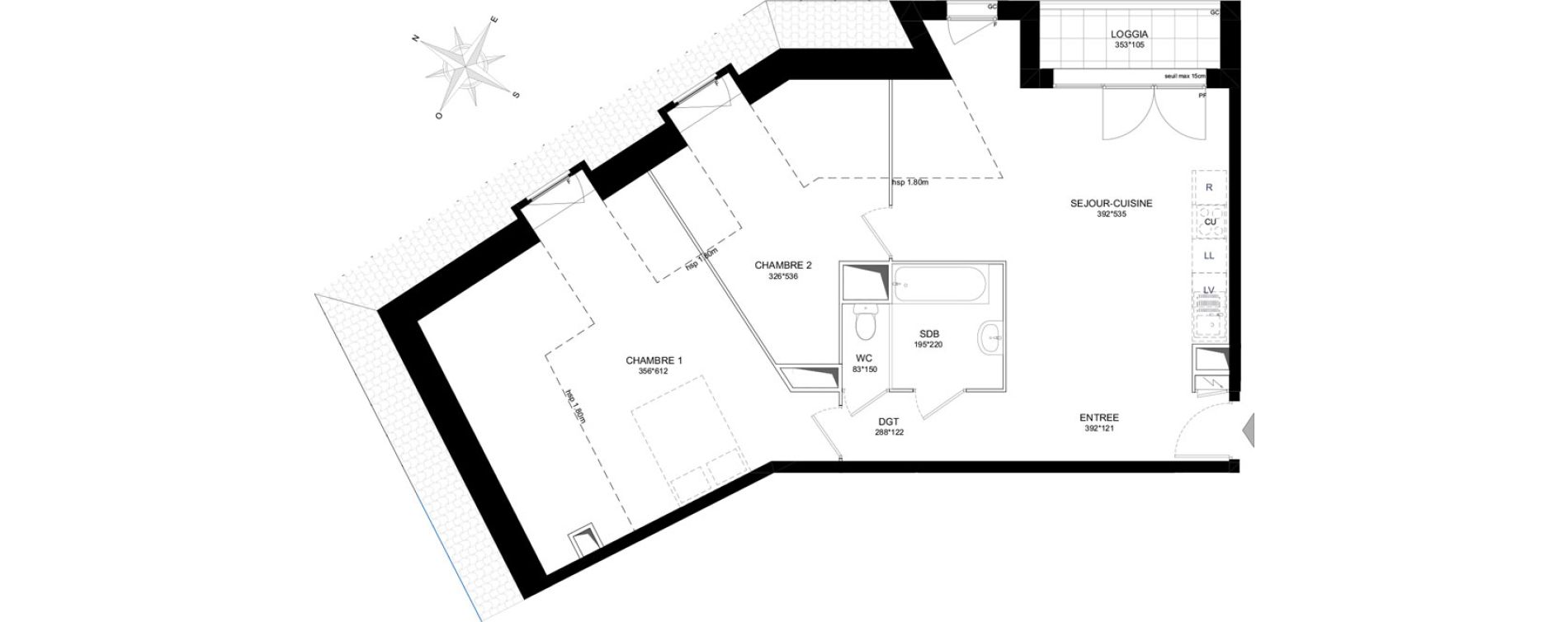 Appartement T3 de 63,73 m2 &agrave; Brou-Sur-Chantereine Centre