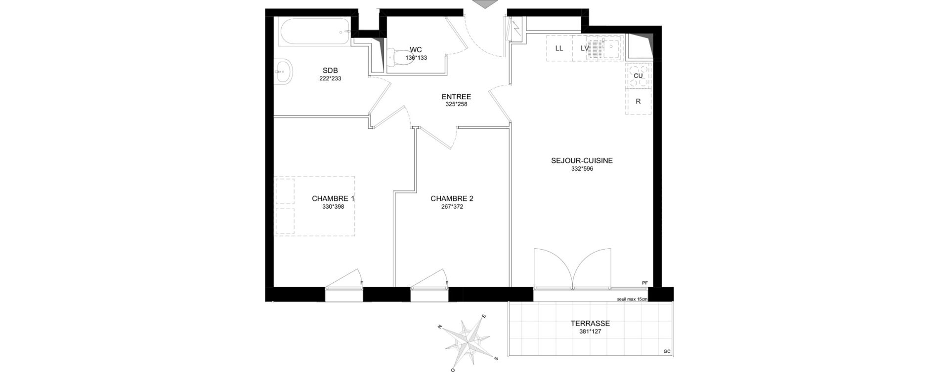 Appartement T3 de 52,87 m2 &agrave; Brou-Sur-Chantereine Centre