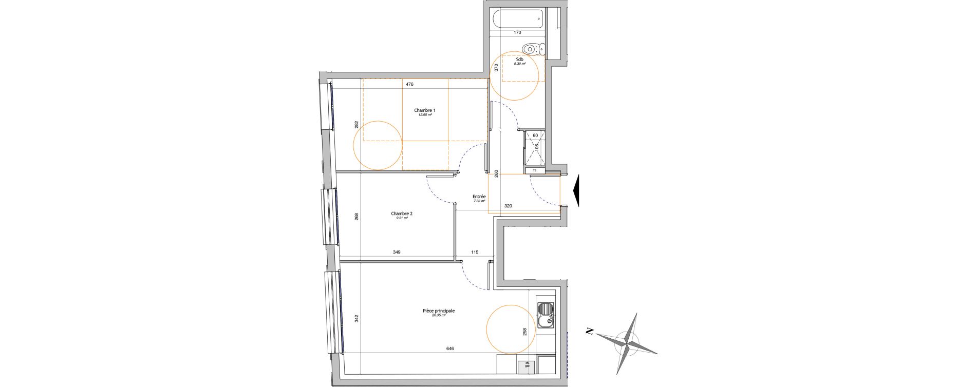 Appartement T3 de 56,94 m2 &agrave; Brou-Sur-Chantereine Centre