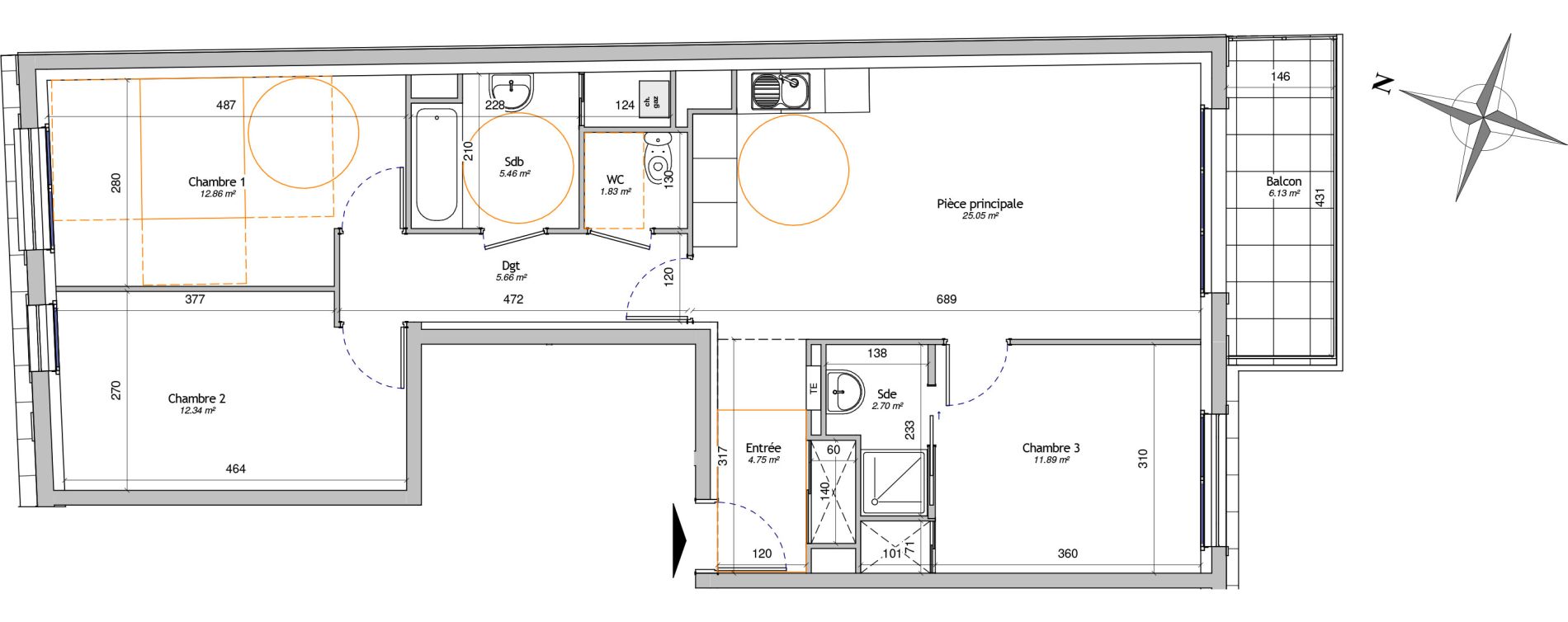 Appartement T4 de 82,54 m2 &agrave; Brou-Sur-Chantereine Centre
