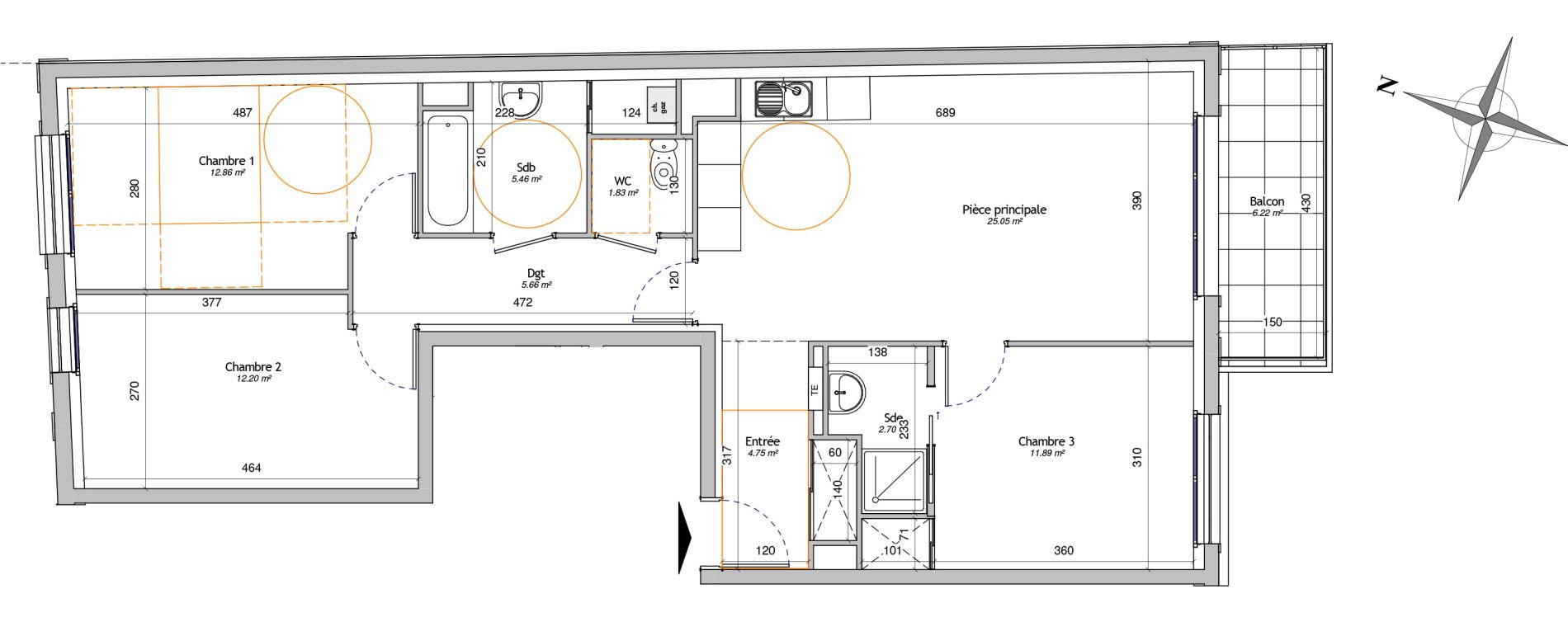 Appartement T4 de 82,40 m2 &agrave; Brou-Sur-Chantereine Centre