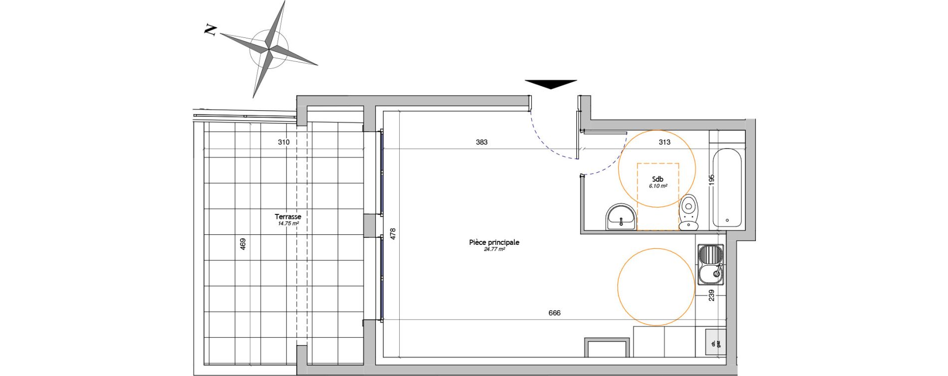 Appartement T1 de 30,87 m2 &agrave; Brou-Sur-Chantereine Centre