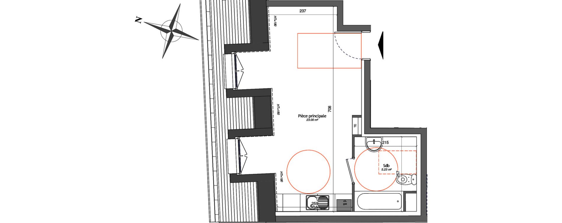 Appartement T1 de 28,23 m2 &agrave; Brou-Sur-Chantereine Centre