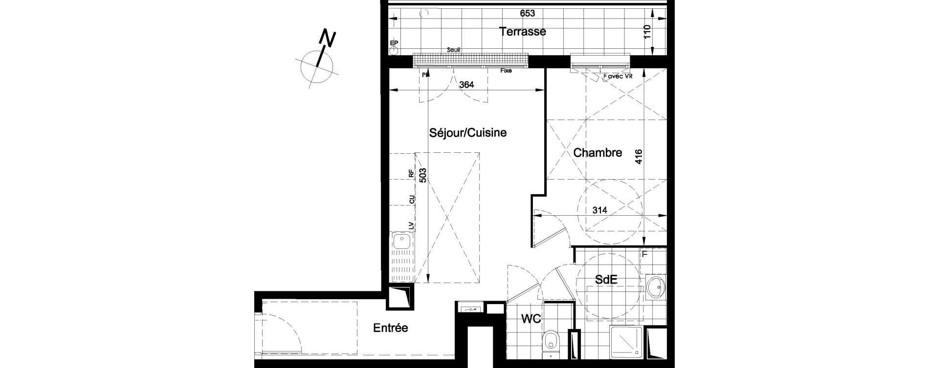 Appartement T2 de 46,23 m2 &agrave; Brou-Sur-Chantereine Centre