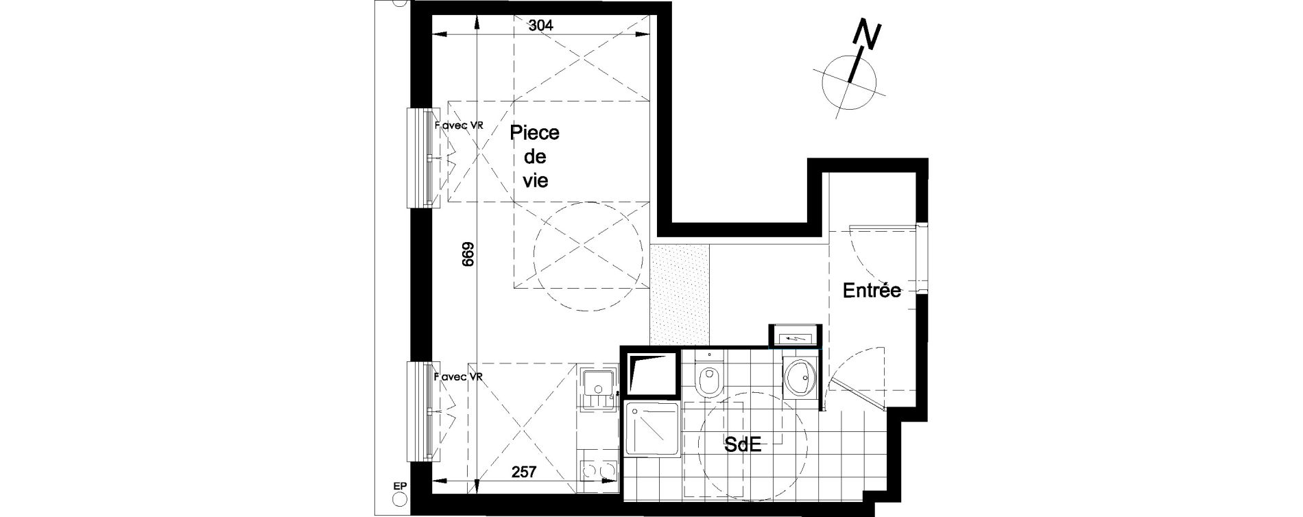 Appartement T1 de 33,25 m2 &agrave; Brou-Sur-Chantereine Centre