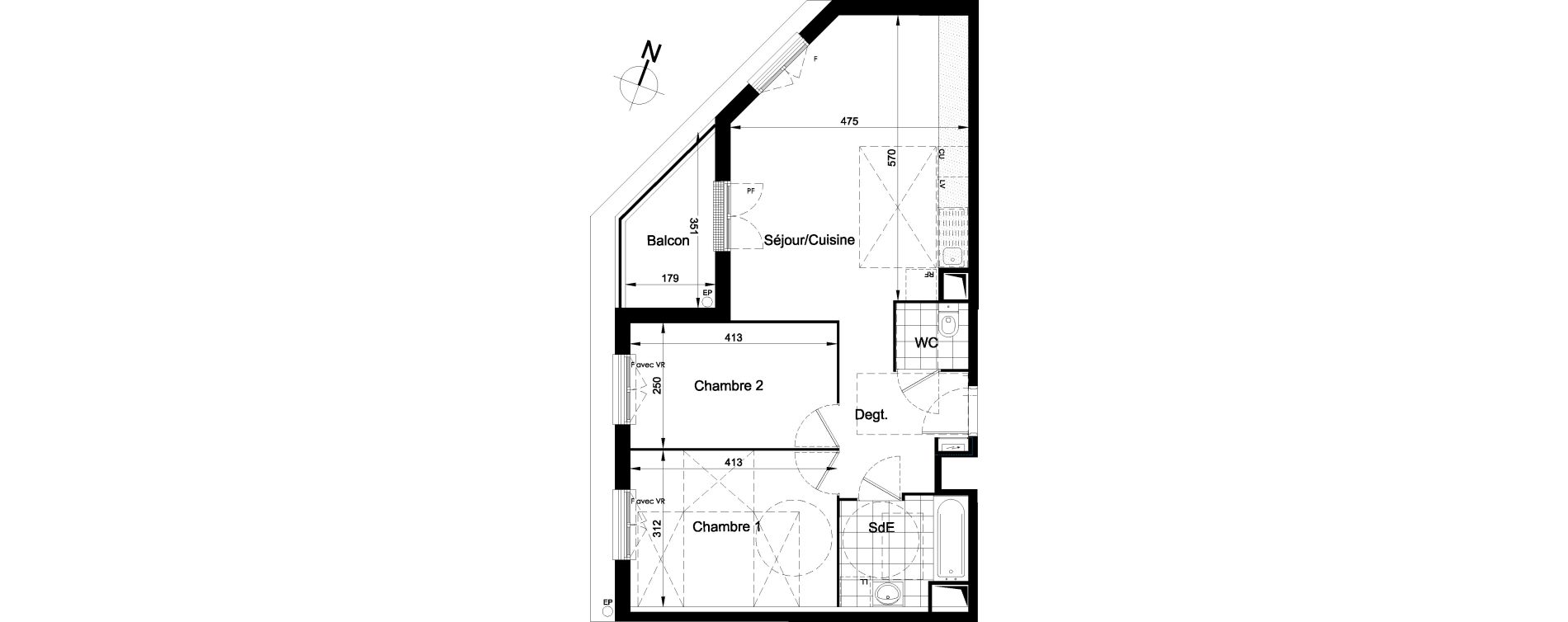 Appartement T3 de 62,70 m2 &agrave; Brou-Sur-Chantereine Centre