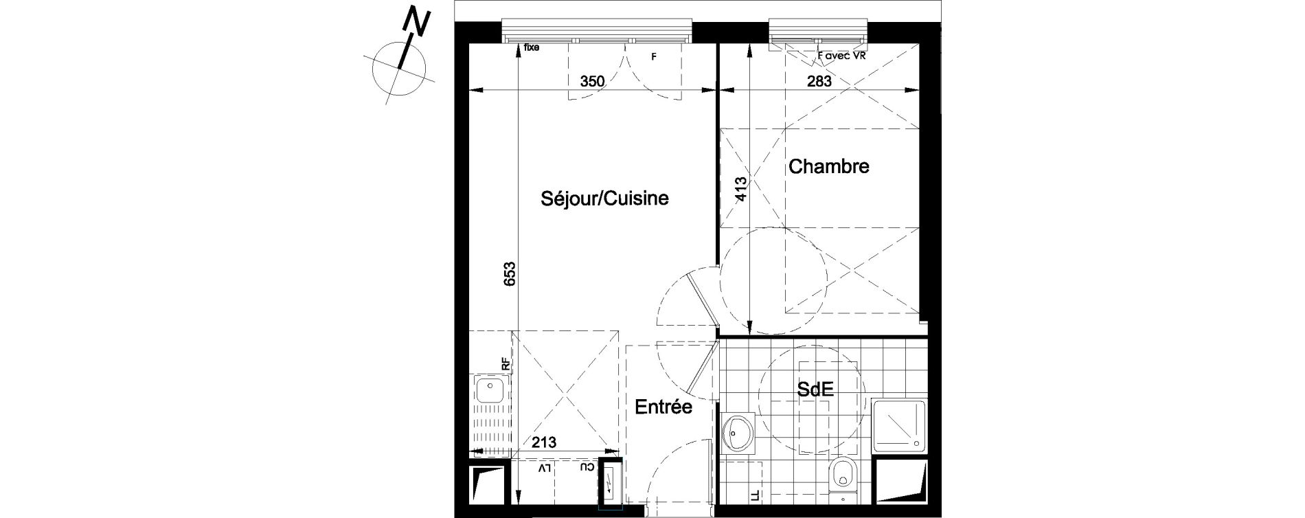 Appartement T2 de 40,32 m2 &agrave; Brou-Sur-Chantereine Centre