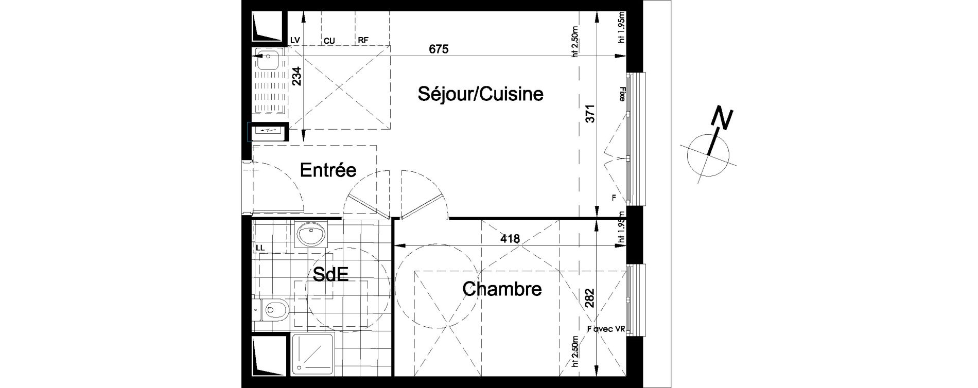Appartement T2 de 42,72 m2 &agrave; Brou-Sur-Chantereine Centre