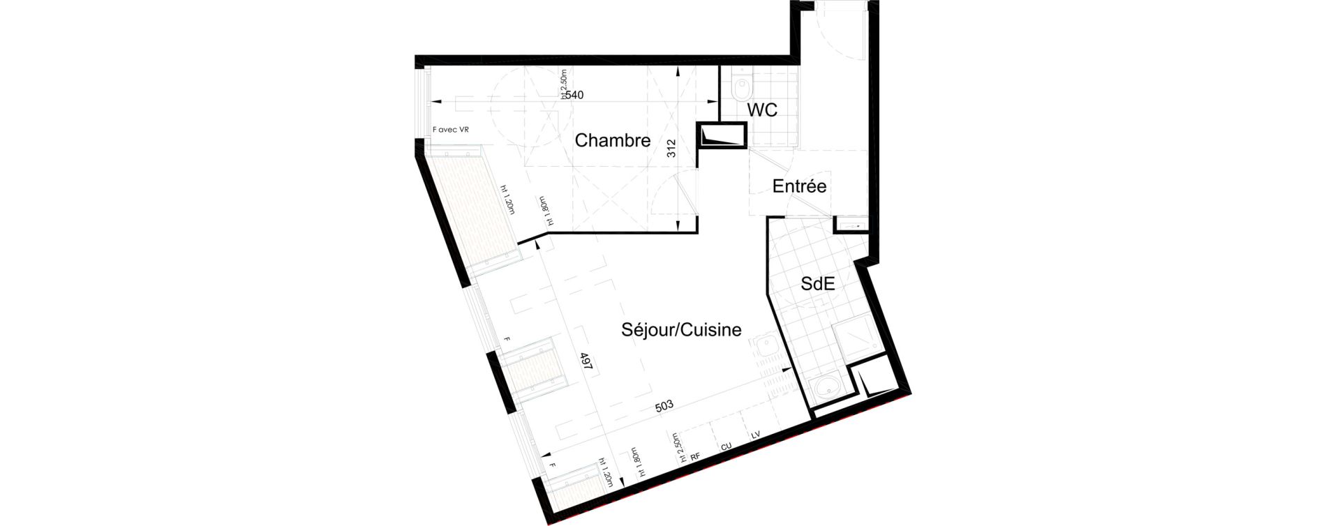 Appartement T2 de 47,99 m2 &agrave; Brou-Sur-Chantereine Centre