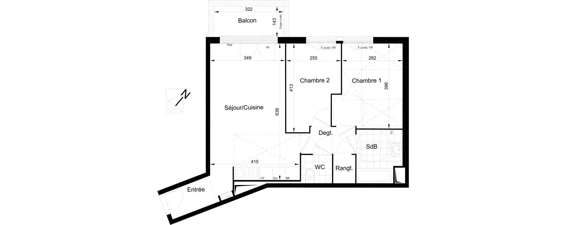 Appartement T3 de 59,72 m2 &agrave; Brou-Sur-Chantereine Centre
