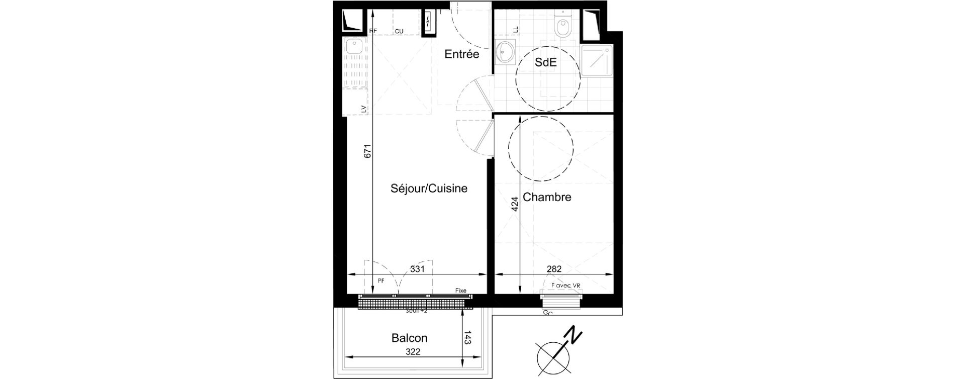 Appartement T2 de 40,42 m2 &agrave; Brou-Sur-Chantereine Centre